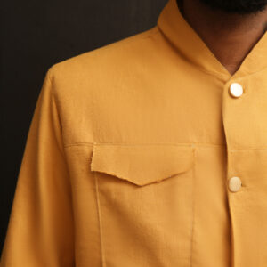 Honey Mustard Trucker Bomber Coat