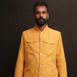 Honey Mustard Trucker Bomber Coat